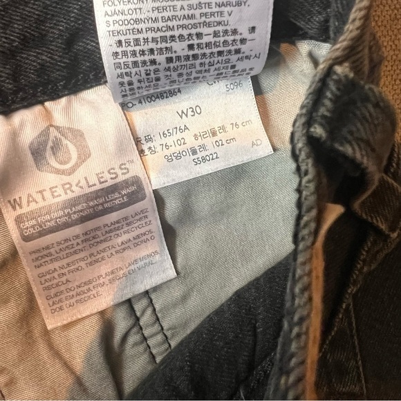 Levi’s 501 Denim Cutoff Shorts 30 Black Gray Wash - Picture 4 of 6